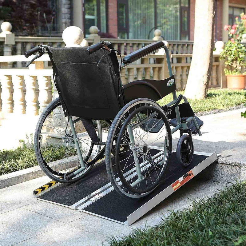 Lightweight Wheel Chair Ramp Non-Slip Aluminum Ramp for Home Loading Capacity 600lbs