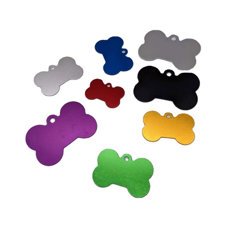 Sublimation Stainless Steel Dog Name Tags in Punch Stamping Process with Non-Pattern