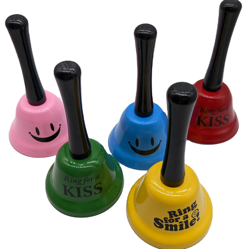 Metal Bell for Calling Kiss Wake Up Handle Bell Table Bell School Meal Bell