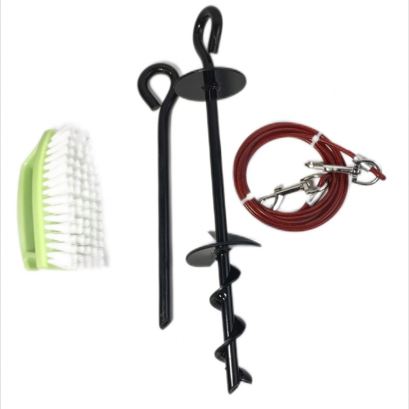 Portable Ground Fixed Pile Pulling Rope Tie-Out Stake for Dogs Dogs' Perfect Playmate