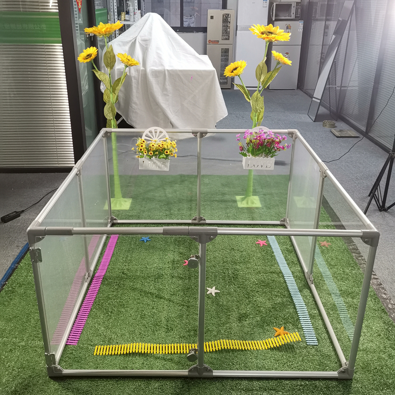 6/8/10/12 Pcs DIY Transparent Foldable Yard Pet Fence Cage for Indoor or Outdoor Stocked