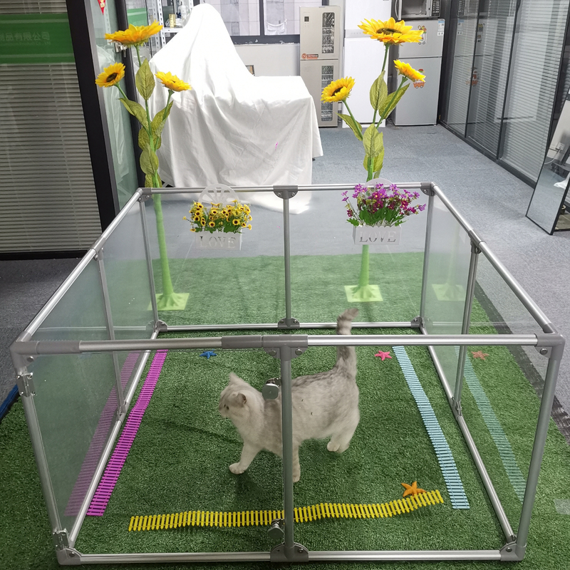 CLASSICS Style DIY Acrylic Transparent Foldable Yard Pet Fence Cage for USA Market