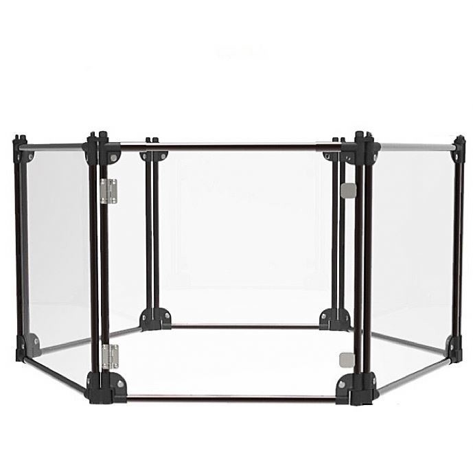 Pet Training Ins Acrylic Sheet Indoor Dog Fence with Gate in Customized Size