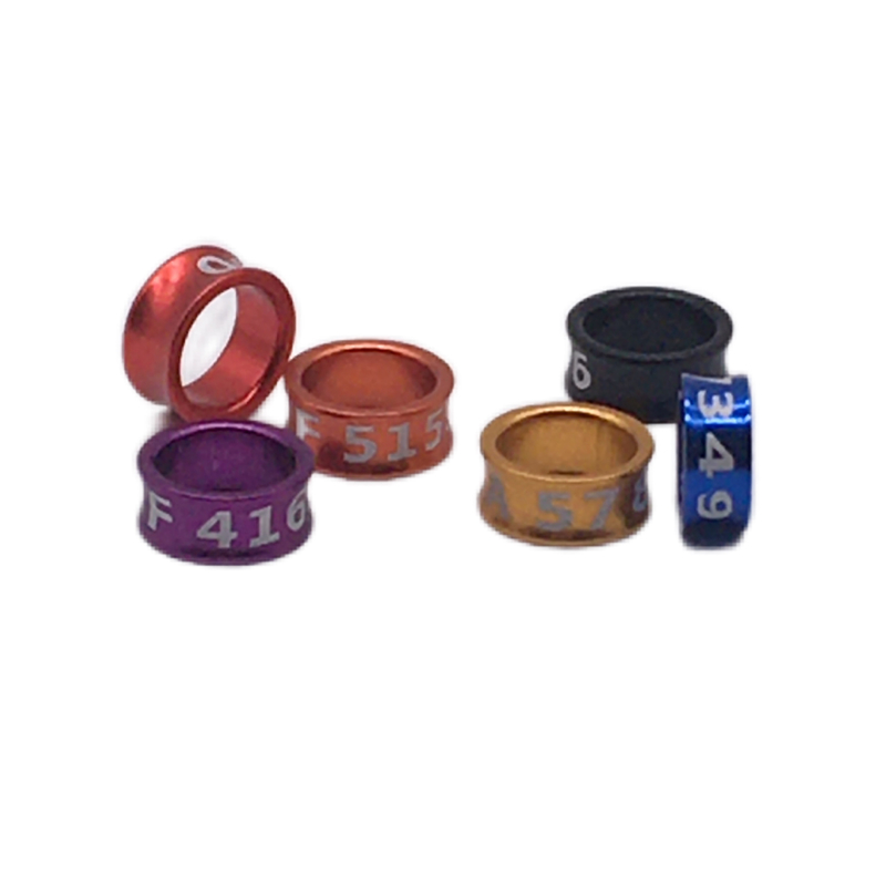 Aluminum Identification Ring for Parrot Pigeon Foot Loading Quantities 20 GP 10 Tons