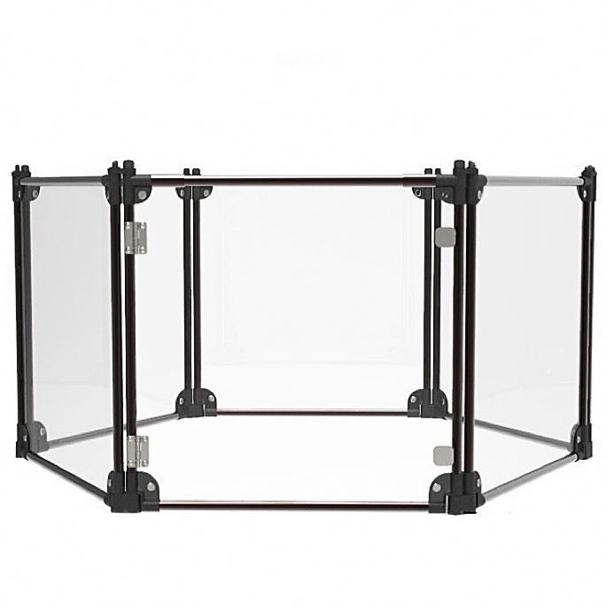 Black Indoor Pet Cage for Small Medium and Large Breeds Button Closure Dog Fence