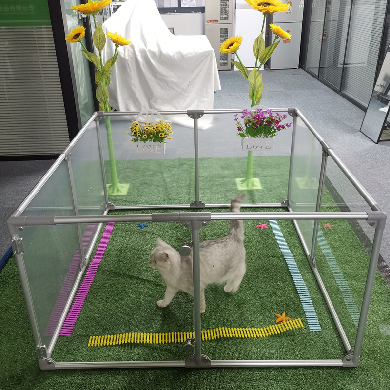 Large Space 8/10/12 Panels Dog Playpen with Button Closure and Solid Animal Pattern